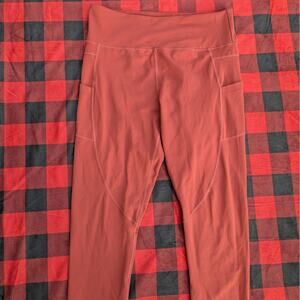 Zyia Active Red High-Rise Side Pocket Leggings Size 14-16